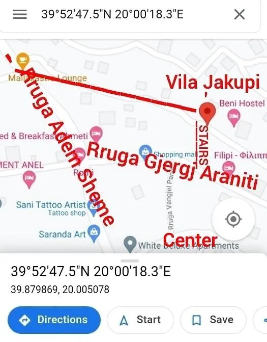 Vila Jakupi Apartment Sarande 0*,